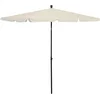Image de vidaXL - Parasol - met - paal - 210x140 - cm - zandkleurig