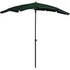 Image de vidaXL - Parasol - met - paal - 200x130 - cm - groen