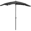 Image de vidaXL - Parasol - met - paal - 200x130 - cm - antracietkleurig