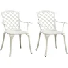 Image de vidaXL - Tuinstoelen - 2 - st - gietaluminium - wit