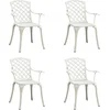 Image de vidaXL - Tuinstoelen - 4 - st - gietaluminium - wit