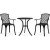 Image de vidaXL - 3-delige - Bistroset - gietaluminium - zwart