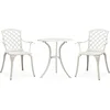 Image de vidaXL - 3-delige - Bistroset - gietaluminium - wit