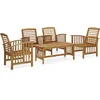 Image de vidaXL - 5-delige - Loungeset - massief - acaciahout