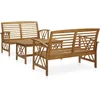 Image de vidaXL - 3-delige - Loungeset - massief - acaciahout