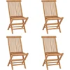 Image de vidaXL - Tuinstoelen - 4 - st - inklapbaar - massief - teakhout