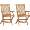 Image de vidaXL - Tuinstoelen - 2 - st - inklapbaar - massief - teakhout