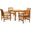 Image de vidaXL - 5-delige - Tuinset - met - kussens - massief - acaciahout