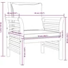 Image de vidaXL - 4-delige - Loungeset - met - kussens - massief - acaciahout