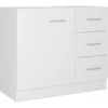 Image de vidaXL - Wastafelkast - 63x30x54 - cm - bewerkt - hout - wit