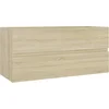 Image de vidaXL - Wastafelkast - 100x38,5x45 - cm - bewerkt - hout - sonoma - eikenkleurig