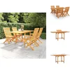Image de vidaXL - 5-delige - Tuinset - massief - teakhout