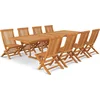 Image de vidaXL - 9-delige - Tuinset - massief - teakhout