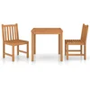 Image de vidaXL - 3-delige - tuinset - 80x80 - cm - massief - teakhout