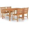 Image de vidaXL - 5-delige - tuinset - 180x90 - cm - massief - teakhout