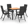 Image de vidaXL - 5-delige - Tuinset - zwart - en - bruin