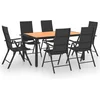 Image de vidaXL - 7-delige - Tuinset - zwart - en - bruin