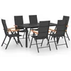 Image de vidaXL - 7-delige - Tuinset - zwart - en - bruin