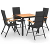 Image de vidaXL - 5-delige - Tuinset - zwart - en - bruin