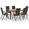 Image de vidaXL - 7-delige - Tuinset - zwart - en - bruin