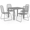 Image de vidaXL - 5-delige - Tuinset - PVC-rattan - zwart