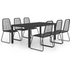 Image de vidaXL - 7-delige - Tuinset - PVC-rattan - zwart