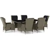 Image de vidaXL - 7-delige - Tuinset - met - kussens - poly - rattan - bruin