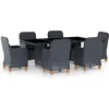 Image de vidaXL - 7-delige - Tuinset - met - kussens - poly - rattan - donkergrijs