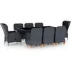 Image de vidaXL - 9-delige - Tuinset - met - kussens - poly - rattan - donkergrijs