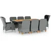 Image de vidaXL - 9-delige - Tuinset - met - kussens - poly - rattan - lichtgrijs
