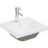 Image de vidaXL - Inbouwwastafel - met - kraan - 42x39x18 - cm - keramiek - wit