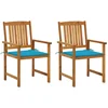Image de vidaXL - Tuinstoelen - 2 - st - met - kussens - massief - acaciahout