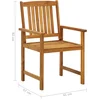 Image de vidaXL - Tuinstoelen - 4 - st - met - kussens - massief - acaciahout