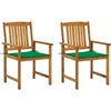 Image de vidaXL - Tuinstoelen - 2 - st - met - kussens - massief - acaciahout