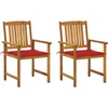 Image de vidaXL - Tuinstoelen - 2 - st - met - kussens - massief - acaciahout