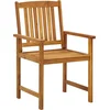 Image de vidaXL - Tuinstoelen - 4 - st - met - kussens - massief - acaciahout
