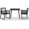 Image de vidaXL - 3-delige - Tuinset - PVC-rattan - zwart