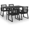 Image de vidaXL - 5-delige - Tuinset - PVC-rattan - zwart