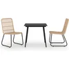 Image de vidaXL - 3-delige - Tuinset - poly - rattan - en - glas