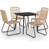 Image de vidaXL - 5-delige - Tuinset - poly - rattan - en - glas