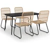 Image de vidaXL - 5-delige - Tuinset - poly - rattan - en - glas