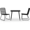 Image de vidaXL - 3-delige - Tuinset - poly - rattan - en - glas
