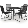 Image de vidaXL - 5-delige - Tuinset - poly - rattan - en - glas