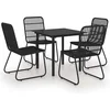 Image de vidaXL - 5-delige - Tuinset - poly - rattan - en - glas
