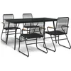 Image de vidaXL - 5-delige - Tuinset - PVC-rattan - zwart