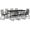 Image de vidaXL - 9-delige - Tuinset - PVC-rattan - zwart