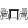 Image de vidaXL - 3-delige - Tuinset - PVC-rattan - zwart