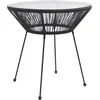 Image de vidaXL - 3-delige - Tuinset - zwart