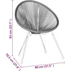 Image de vidaXL - 5-delige - Tuinset - PVC-rattan - zwart