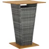 Image de vidaXL - 9-delige - Tuinbarset - met - kussens - poly - rattan - grijs